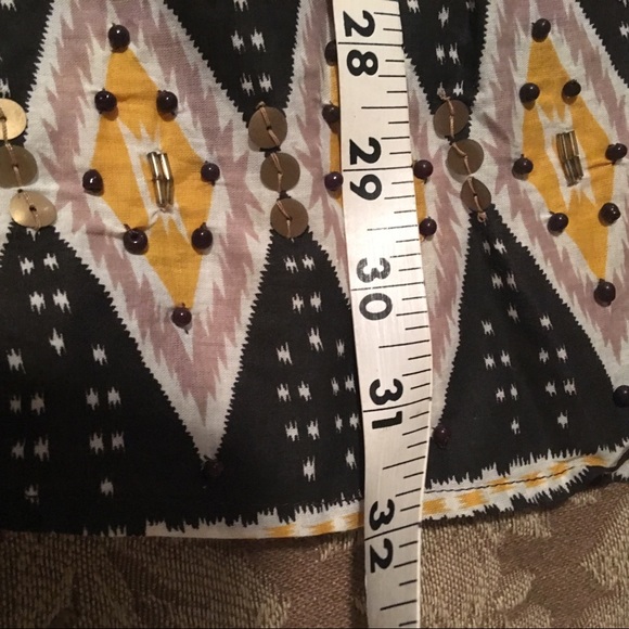 Style & Co Tribal Print Beaded Skirt XL - Picture 6 of 6